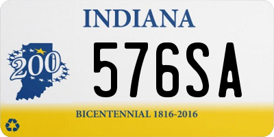 IN license plate 576SA