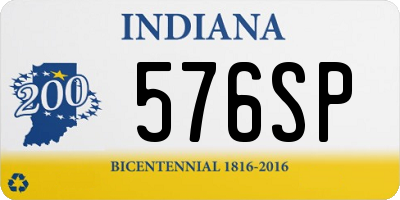 IN license plate 576SP