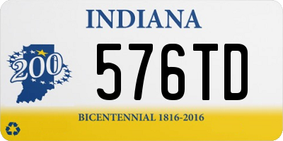 IN license plate 576TD