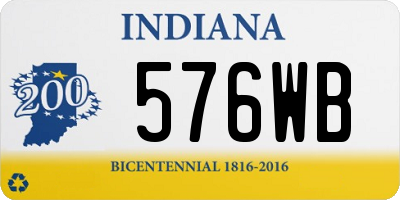 IN license plate 576WB