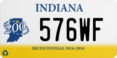 IN license plate 576WF