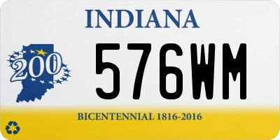 IN license plate 576WM