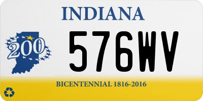 IN license plate 576WV