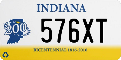 IN license plate 576XT