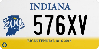 IN license plate 576XV