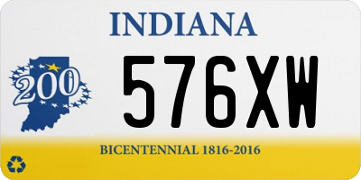 IN license plate 576XW