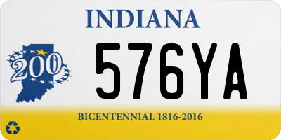 IN license plate 576YA