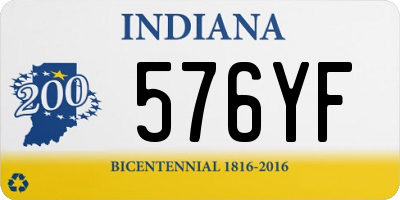 IN license plate 576YF