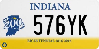 IN license plate 576YK