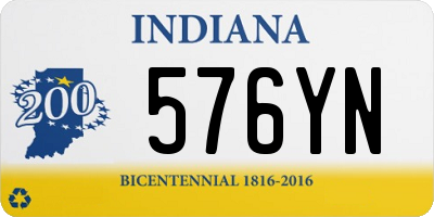 IN license plate 576YN