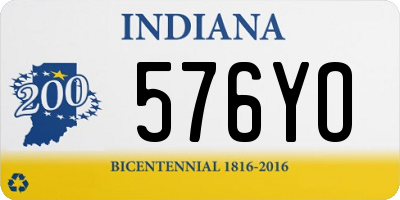 IN license plate 576YO