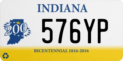 IN license plate 576YP