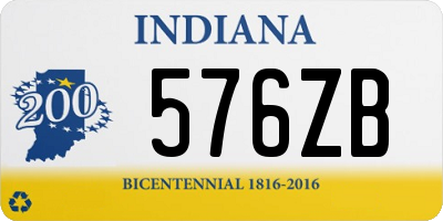 IN license plate 576ZB