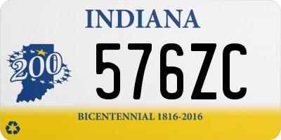 IN license plate 576ZC