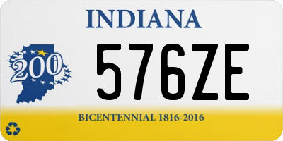 IN license plate 576ZE