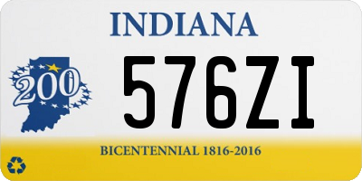 IN license plate 576ZI