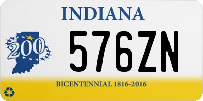 IN license plate 576ZN