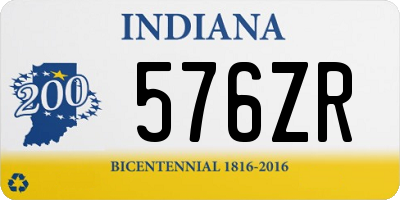 IN license plate 576ZR