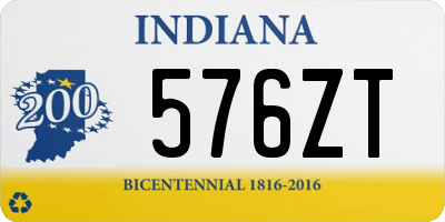 IN license plate 576ZT