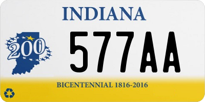 IN license plate 577AA