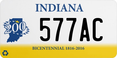 IN license plate 577AC