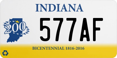 IN license plate 577AF