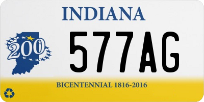 IN license plate 577AG