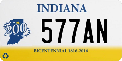 IN license plate 577AN