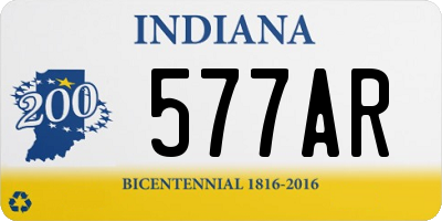 IN license plate 577AR