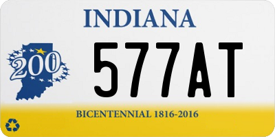 IN license plate 577AT