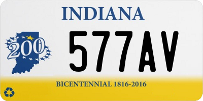 IN license plate 577AV