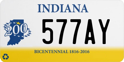 IN license plate 577AY