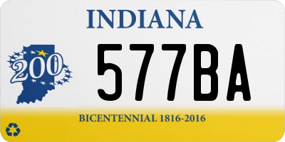 IN license plate 577BA