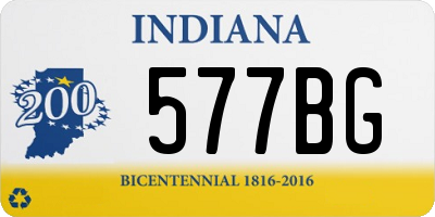 IN license plate 577BG