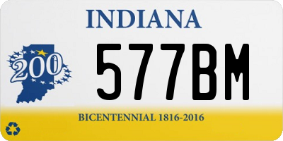 IN license plate 577BM