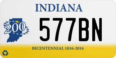 IN license plate 577BN