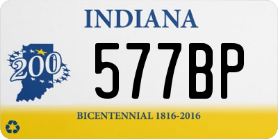 IN license plate 577BP