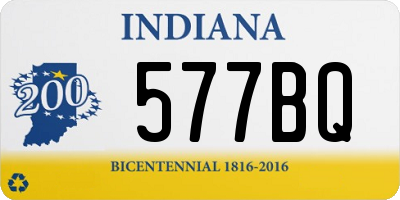 IN license plate 577BQ
