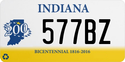 IN license plate 577BZ