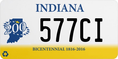 IN license plate 577CI