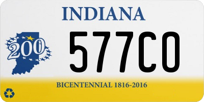 IN license plate 577CO