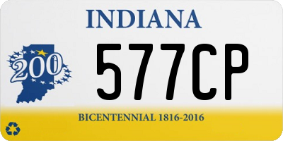 IN license plate 577CP