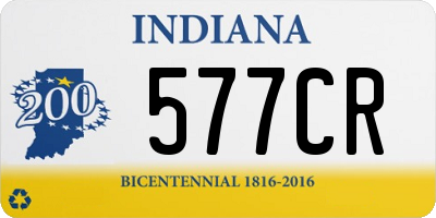 IN license plate 577CR