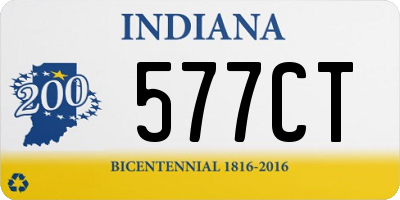 IN license plate 577CT