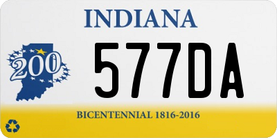 IN license plate 577DA