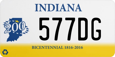 IN license plate 577DG