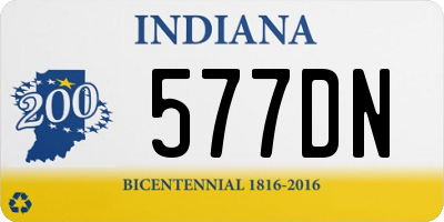 IN license plate 577DN