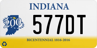 IN license plate 577DT