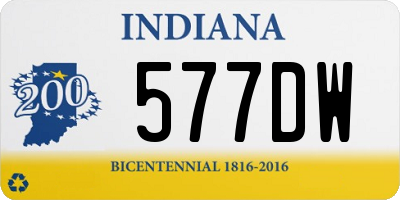 IN license plate 577DW