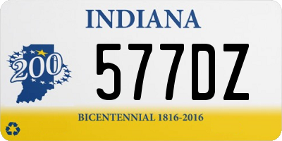 IN license plate 577DZ